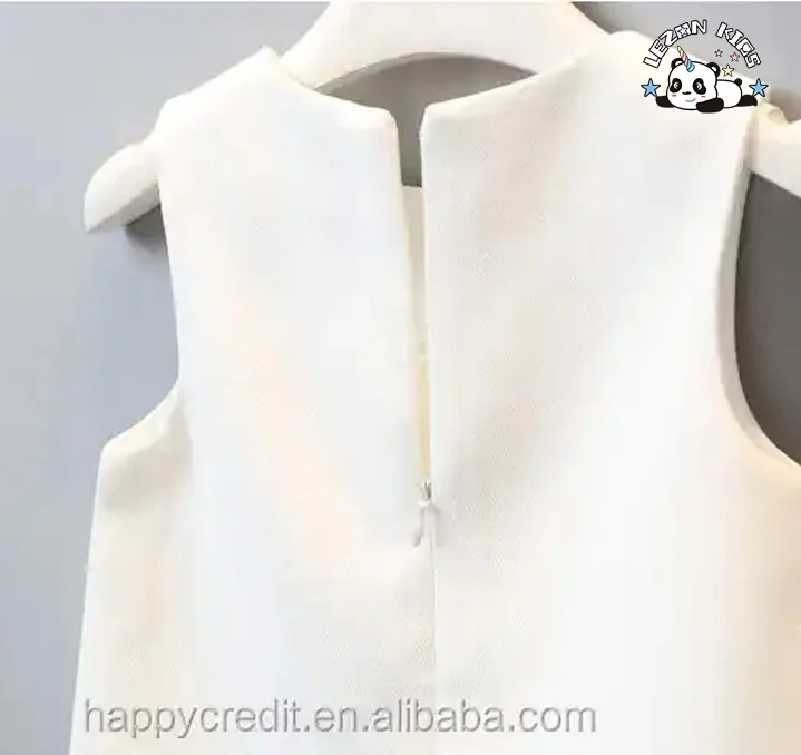 LEZONKIDS - One-Piece Kids Suit Design Sleeveless Dress Coat 2-14 Years Western Style Fabric Clothes for Boys and Girls